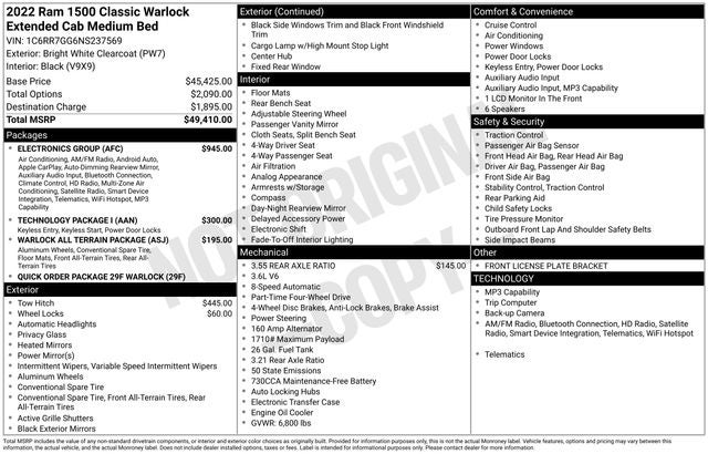 2022 RAM 1500 Classic Warlock