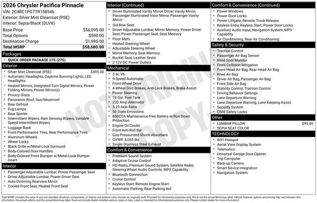 2026 Chrysler Pacifica Pinnacle