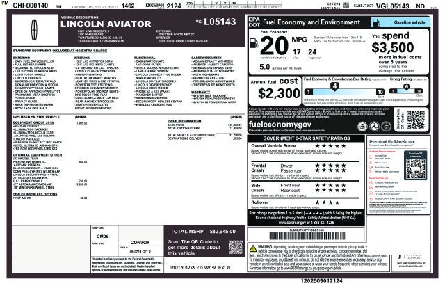 2027 Lincoln Aviator Reserve Premium