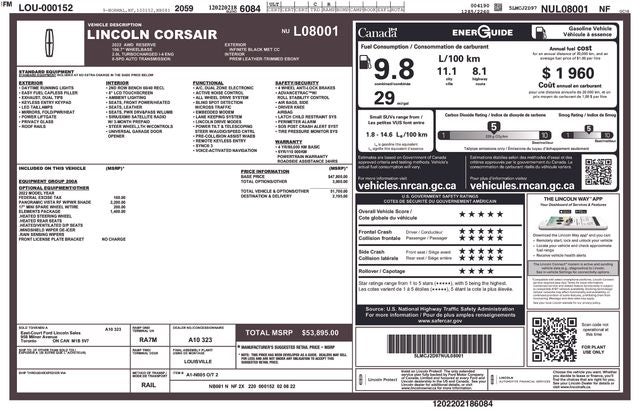 2022 Lincoln Corsair Reserve