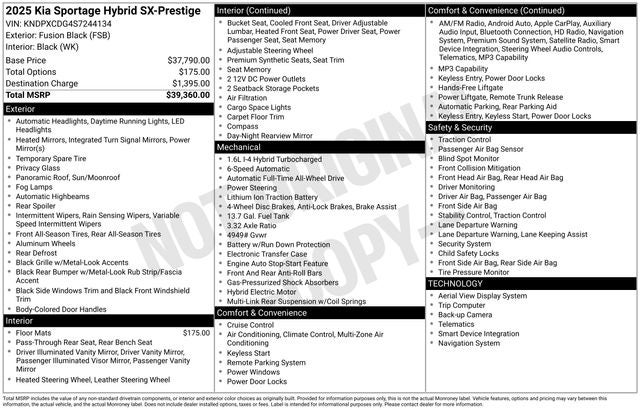 2025 Kia Sportage Hybrid SX-Prestige