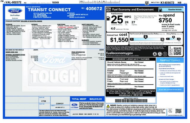 2019 Ford Transit Connect XL