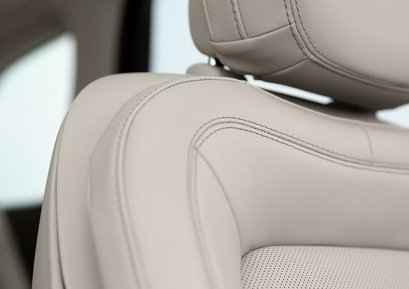 Fine craftsmanship is shown through a detailed image of front-seat stitching. | Midland Lincoln in Midland MI