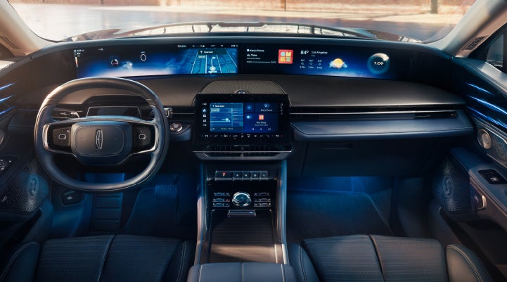 A large panoramic display is shown on the dashboard of a 2025 Lincoln Nautilus® SUV | Midland Lincoln in Midland MI