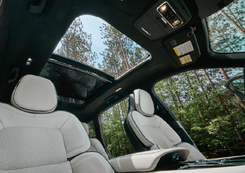 The front seats of a 2027 Lincoln Aviator® Black Label™ SUV | Midland Lincoln in Midland MI