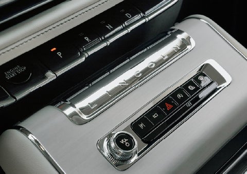 The piano key gear selector of a 2027 Lincoln Aviator® Back Label™ SUV. | Midland Lincoln in Midland MI